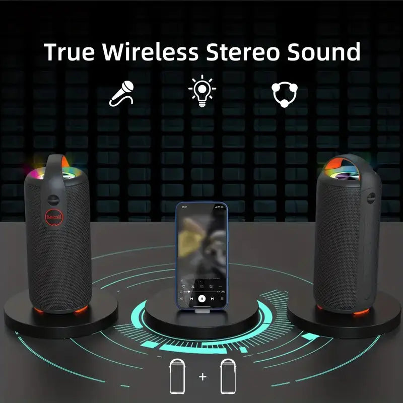 20W Outdoor Wireless Speaker - IPX6 Waterproof, TWS