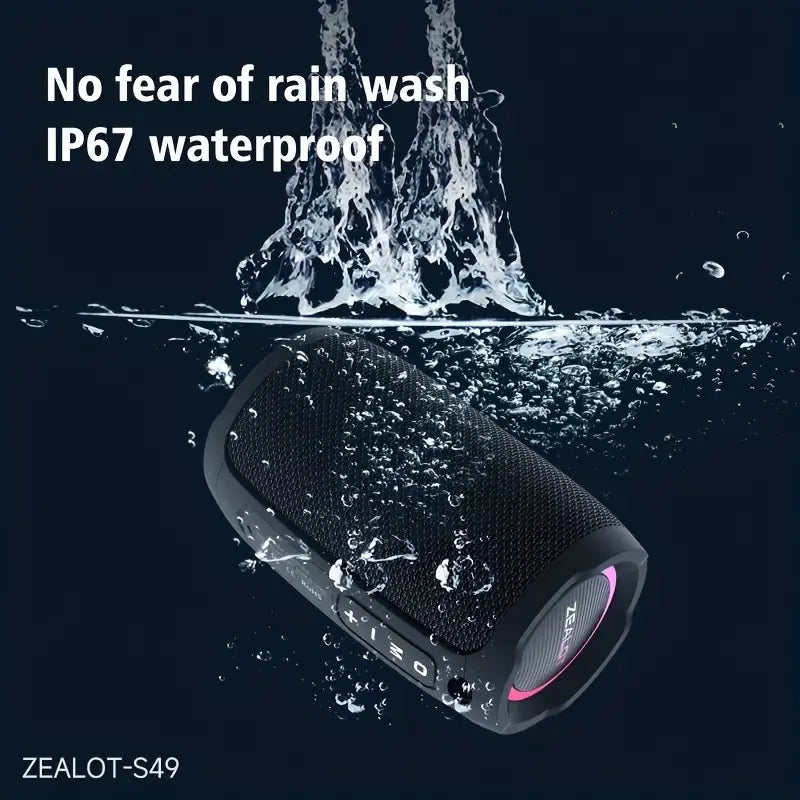 Portable Waterproof Bluetooth Subwoofer Speaker with Bass