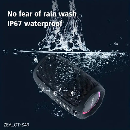 Portable Waterproof Bluetooth Subwoofer Speaker with Bass